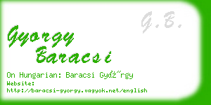 gyorgy baracsi business card